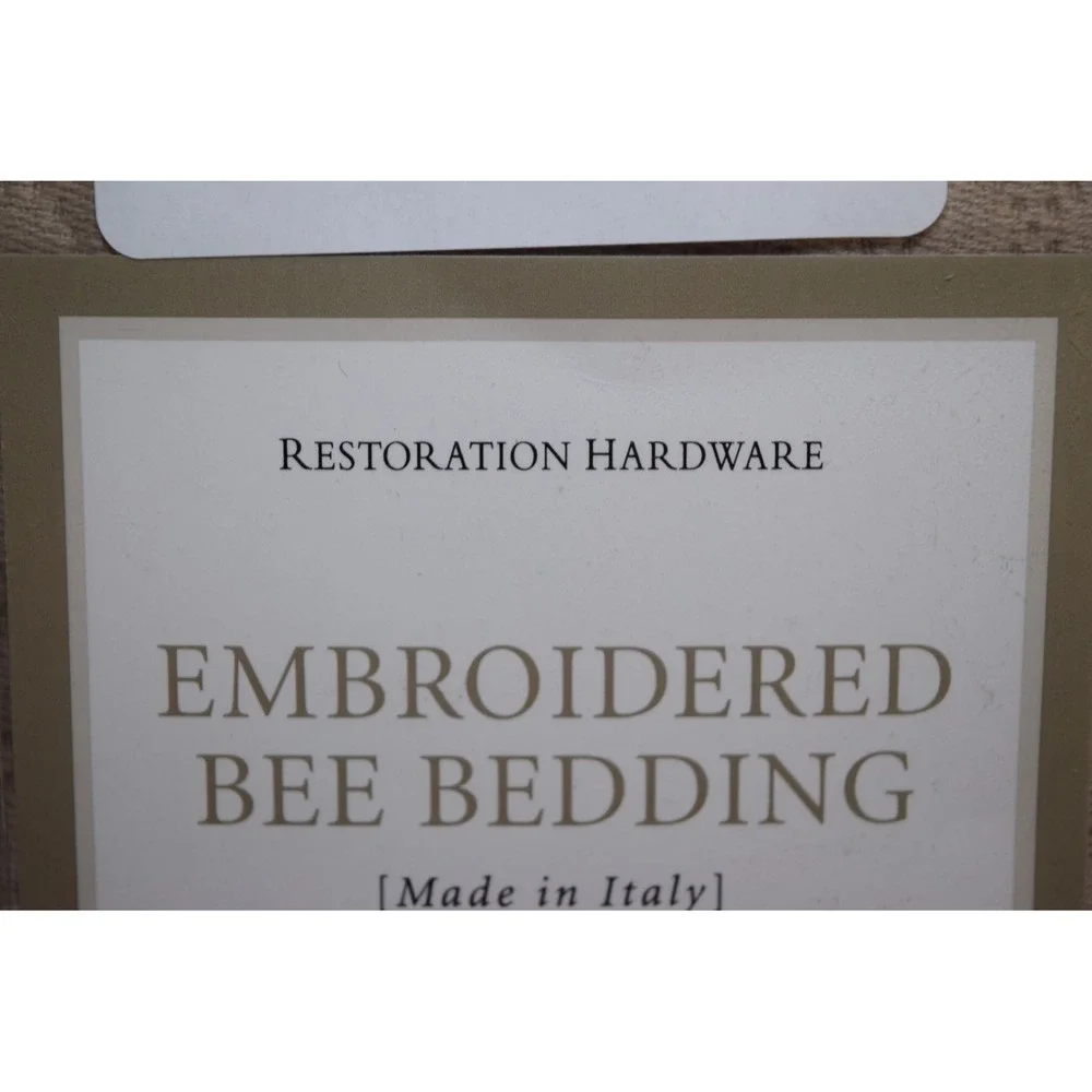 Restoration Hardware Emperor's Delight BEE Bedding EURO Cotton Pillow Sham Italy
